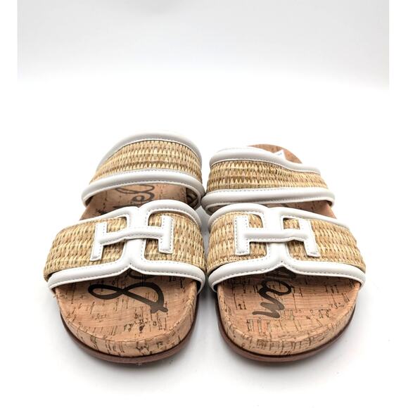 Sam Edelman Rowan Double Strap Slide Sandals Women's Natural Size US8M EU38.5 - Picture 2 of 13